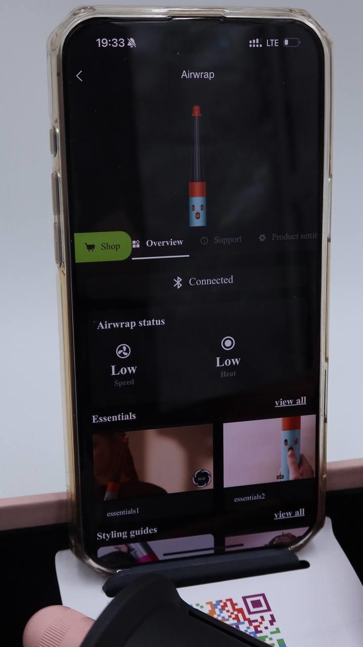 Bluetooth Стайлер Dyson HS08 Wavy Red Velvet/Gold(Роздріб/Опт/Дроп)