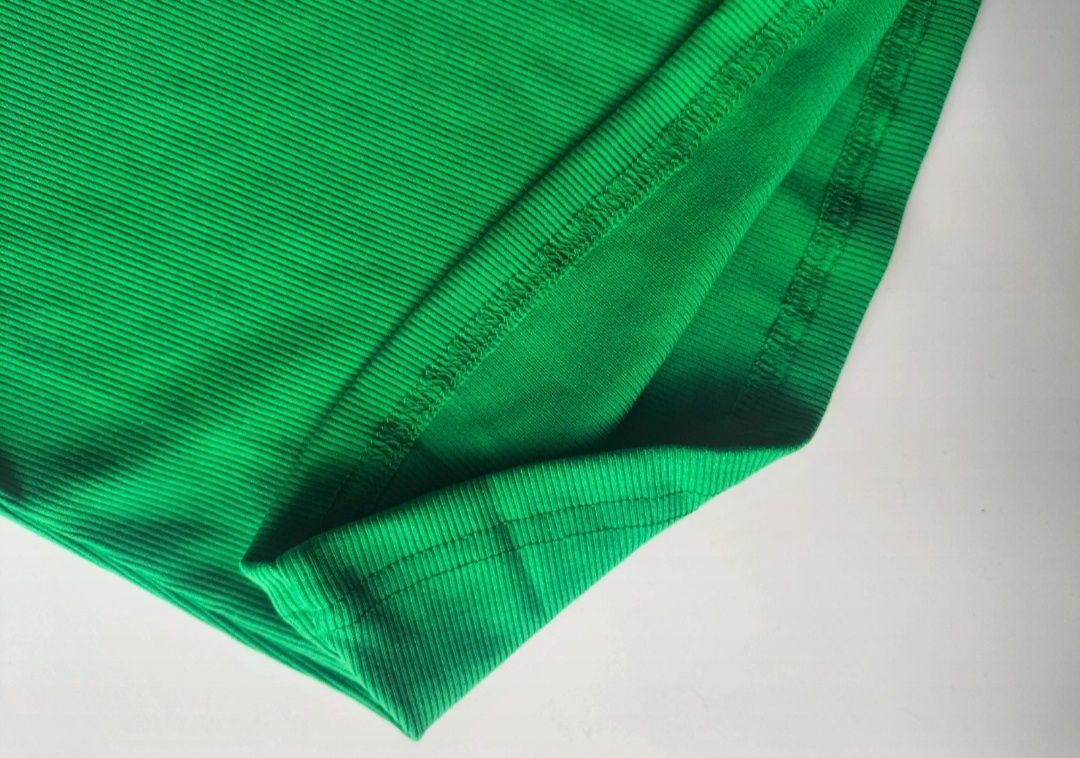 Nowa Zielona Bluzka Rękaw 3/4  Damska Shein (XS)