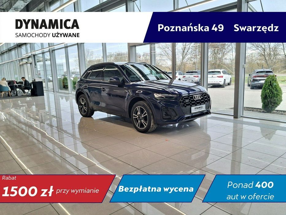 Audi Q5 S-line 50TFSI e 299KM S-tronic quattro 2021 r., salon PL, I wł., VAT