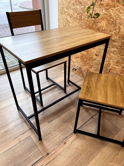 Stolik i 2 krzesła 5 kompletów do kawiarni, gastronomii loft