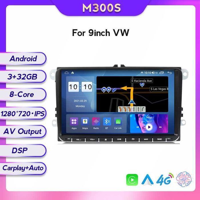 Штатна магнітола Volkswagen VW SKODA SEAT android GPS Фольксваген