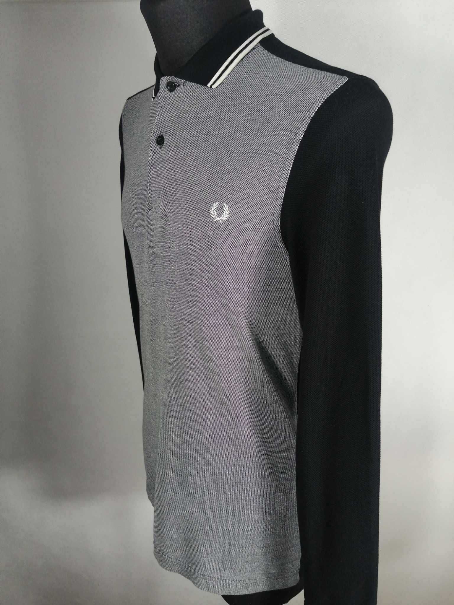 FRED PERRY Koszulka Polo Męska długi rękaw S Bawełna Super stan Tshirt
