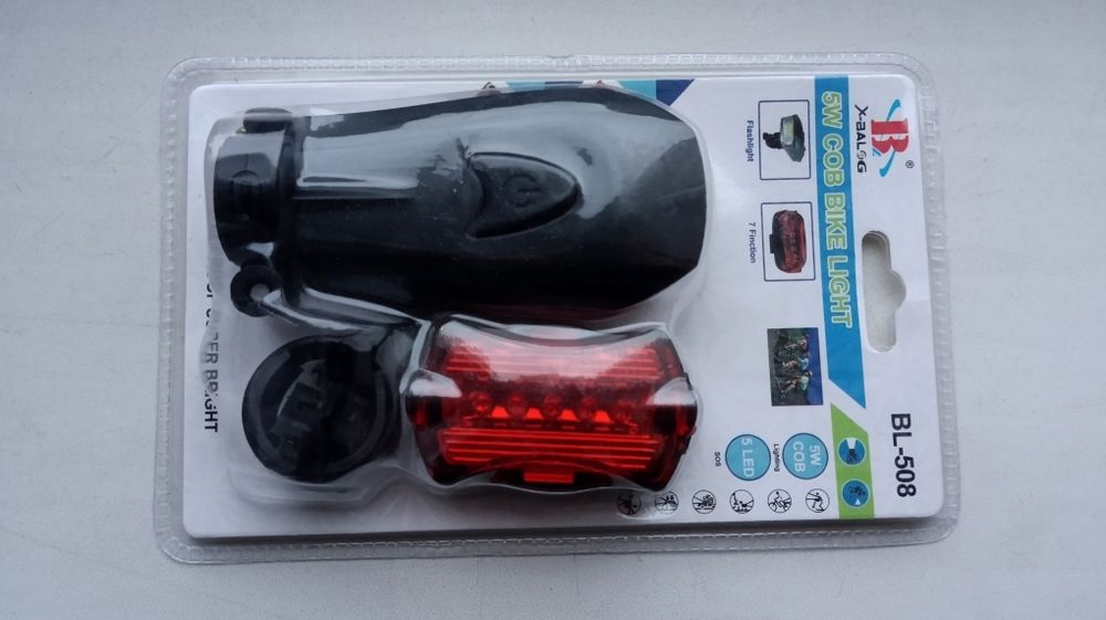 Набір для велосипеда передній і задній ліхтарик на батарейки світло