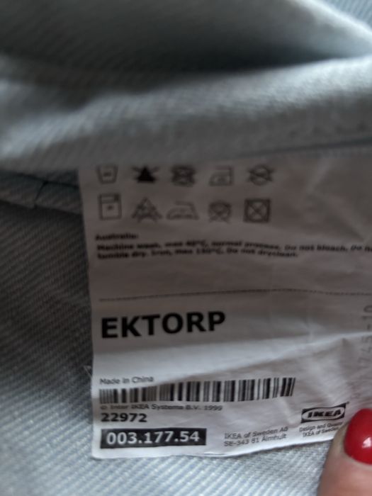 Pokrowiec poszycie podnóżek pufa Ektorp Ikea