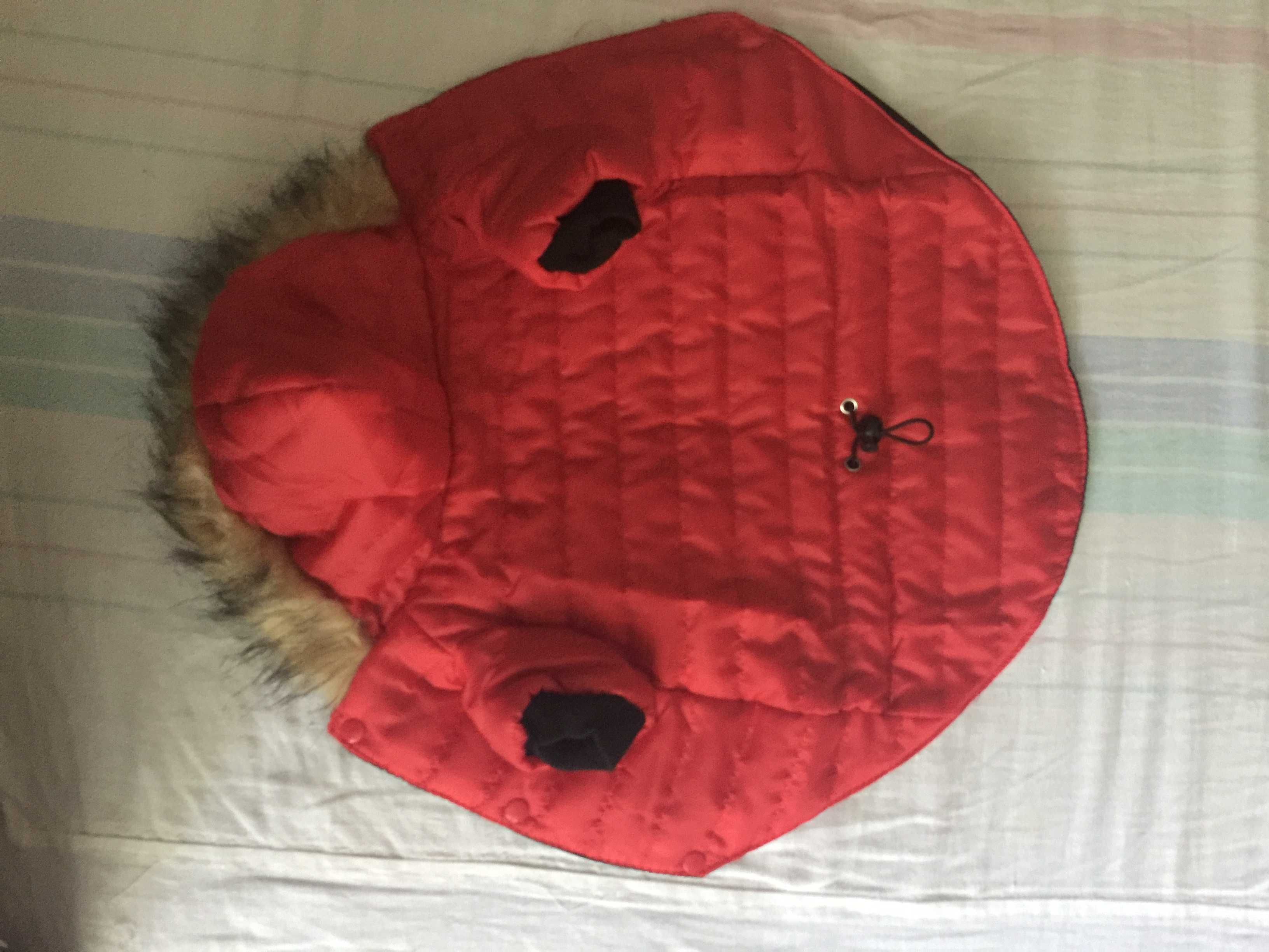 Тёплая курточка пальто накидка для небольшой собаки