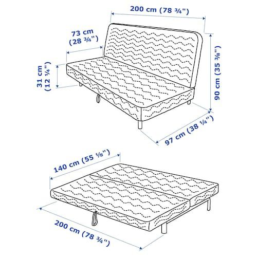Sofá cama IKEA NYHAMN 3 lugares