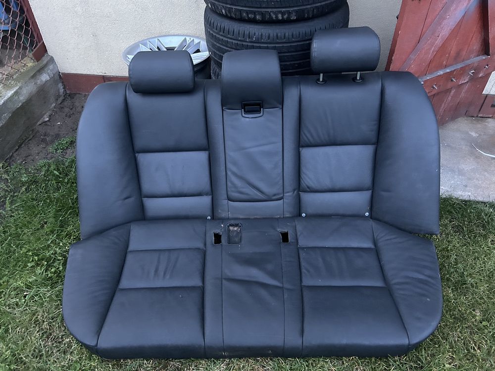 Fotele siedzenia skora czarna bmw e60 grzane sedan