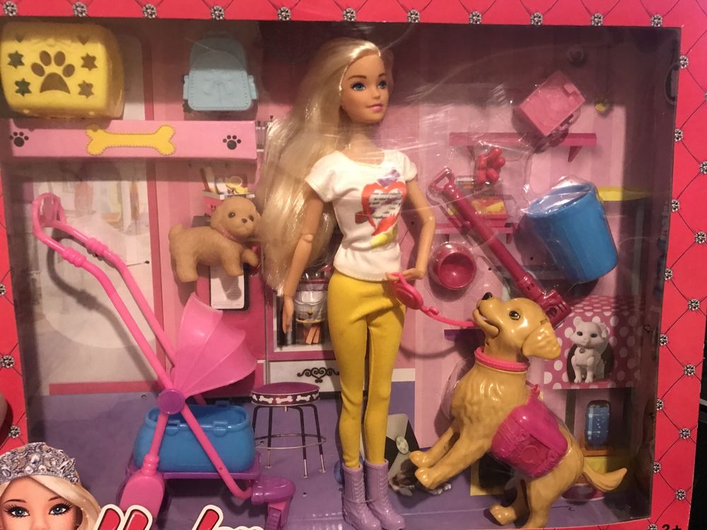 Шарнірна лялька 3D очі, з аксесуарами та собакою шо какае.
