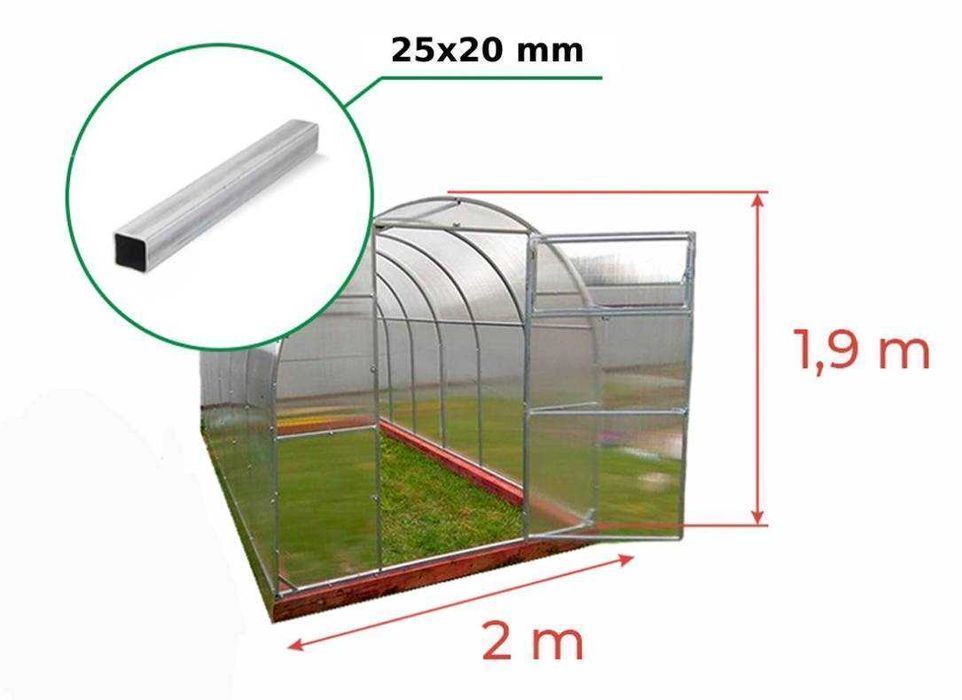 Szklarnia z Poliwęglanu 4mm - 2х2m +3 prezenty (dostępne 4m, 6m, 8m)