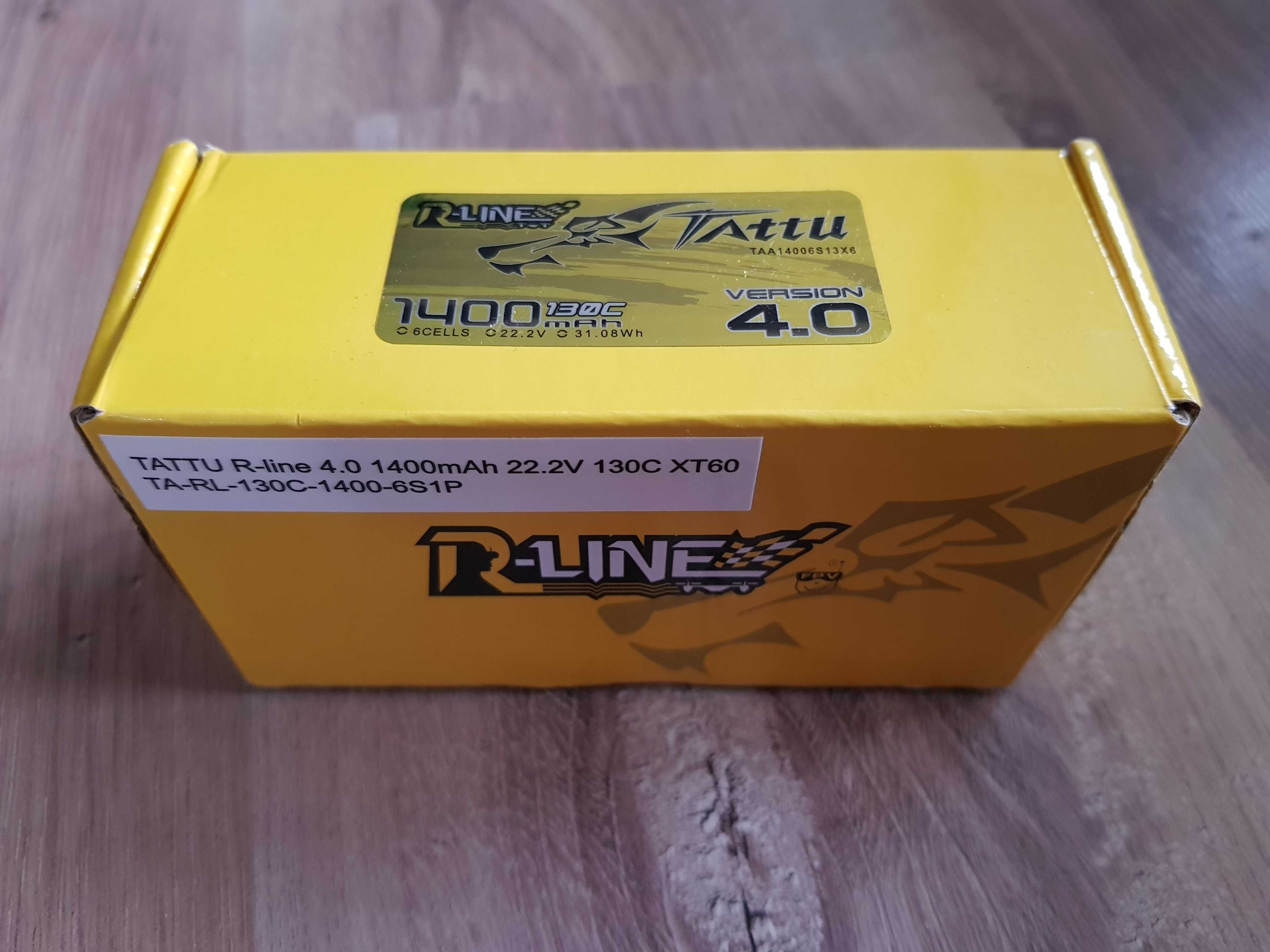 Akumulator Tattu R-Line V4 1400mAh 22.2V 130C 6S1P Lipo