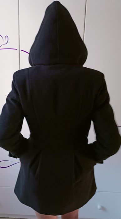 Flauszowy płaszczyk 36 zimowy