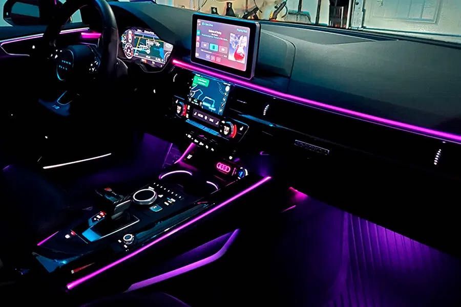 Подсветка салона контурная Ambient Light подсветка лед Led 18 в 1 авто