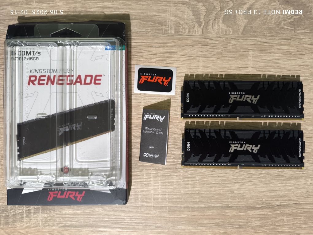 Pamięć RAM DDR4 32GB (2x16) 3600 CL16 Kingston Fury Renegade
