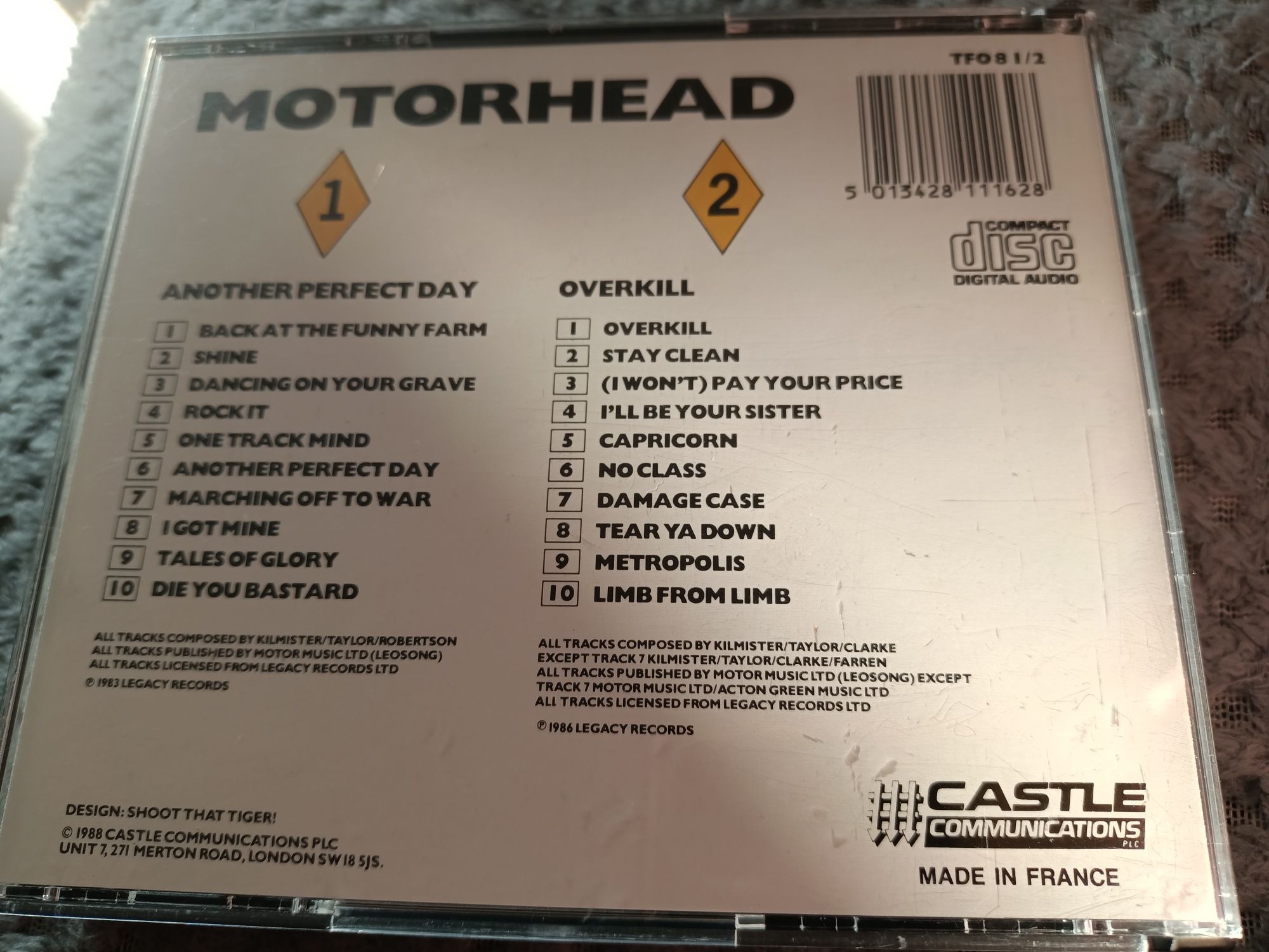 Motörhead - Another Perfect Day / Overkill (2xCD, Album, Comp)(vg+)