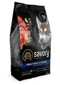 Сухий корм для цуценят великих порід Savory Junior Large rich in Fresh