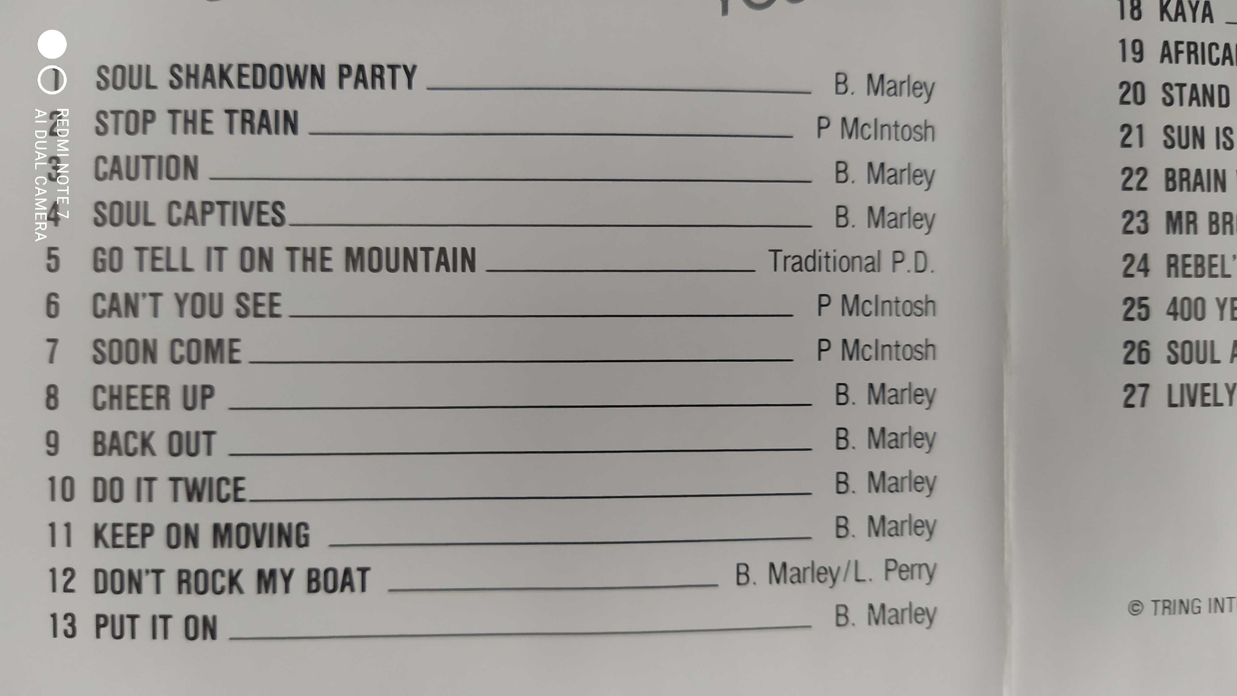 Bob Marley Lively Up Yourself CD