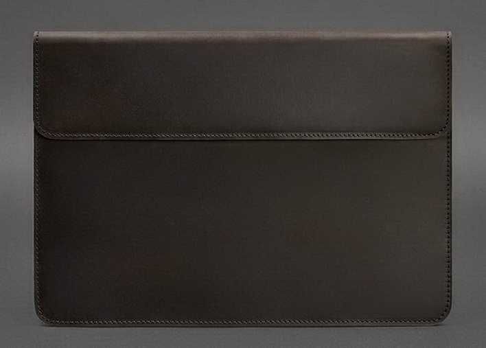 Кожаный чехол-конверт для MACBOOK 16 дюймов темно коричневый