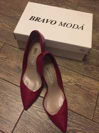 Шкіряні туфні лакована шкіра лодочки bravo moda