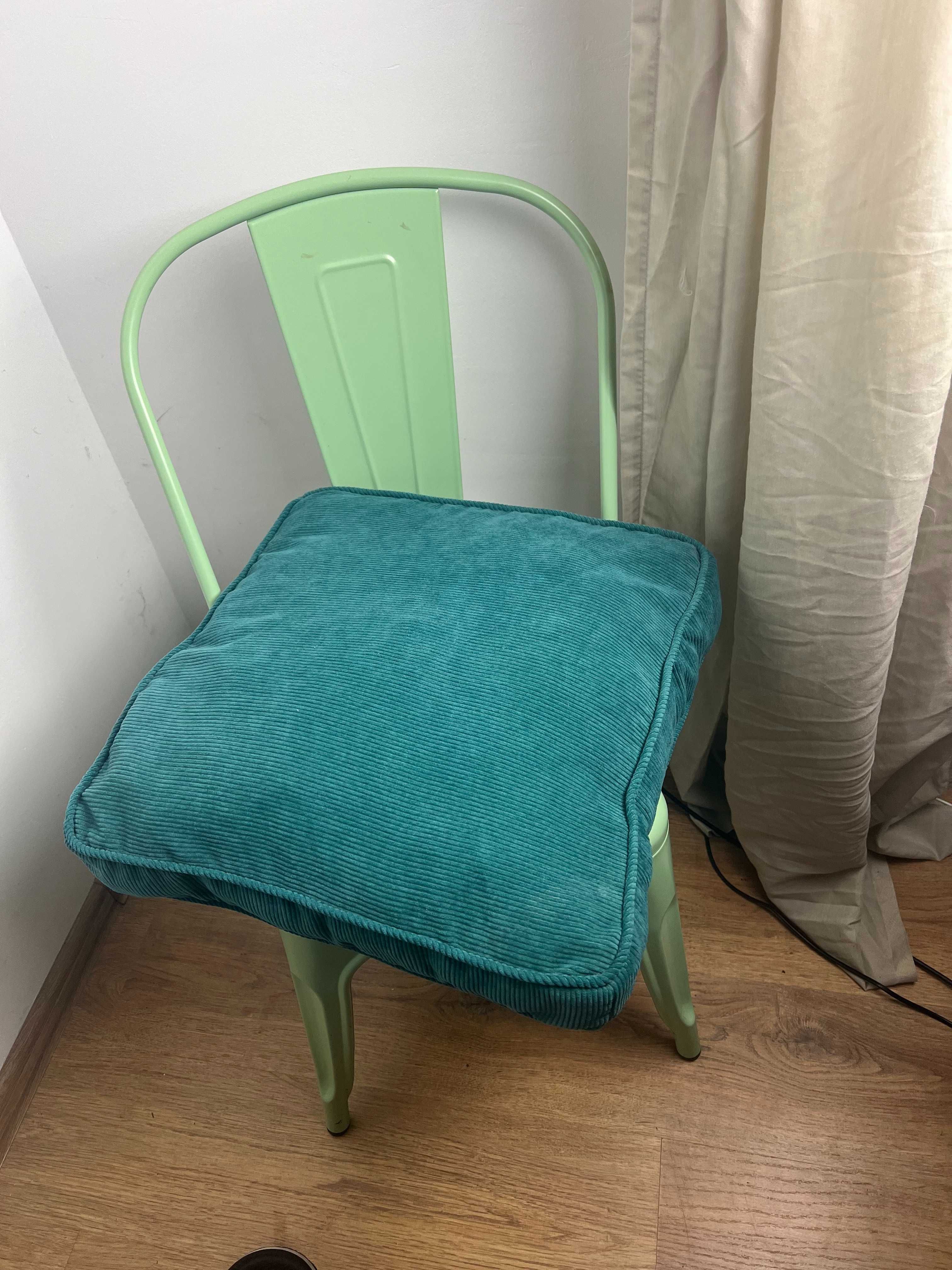 Duża poducha na krzesło siedzisko zielona