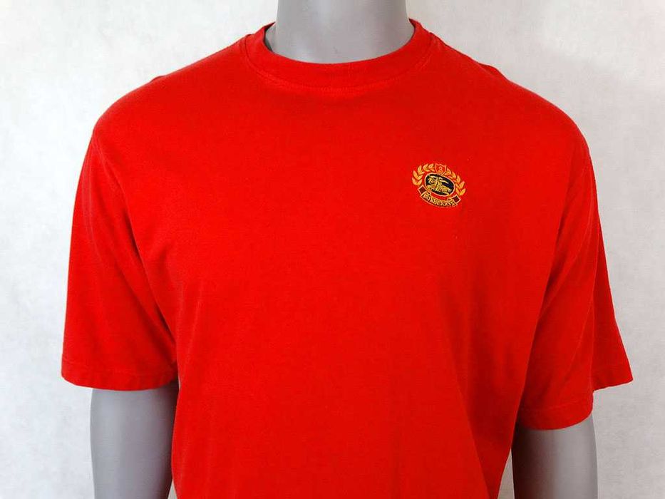 Vintage Retro T-Shirt Burberry Burberrys Czerwony L