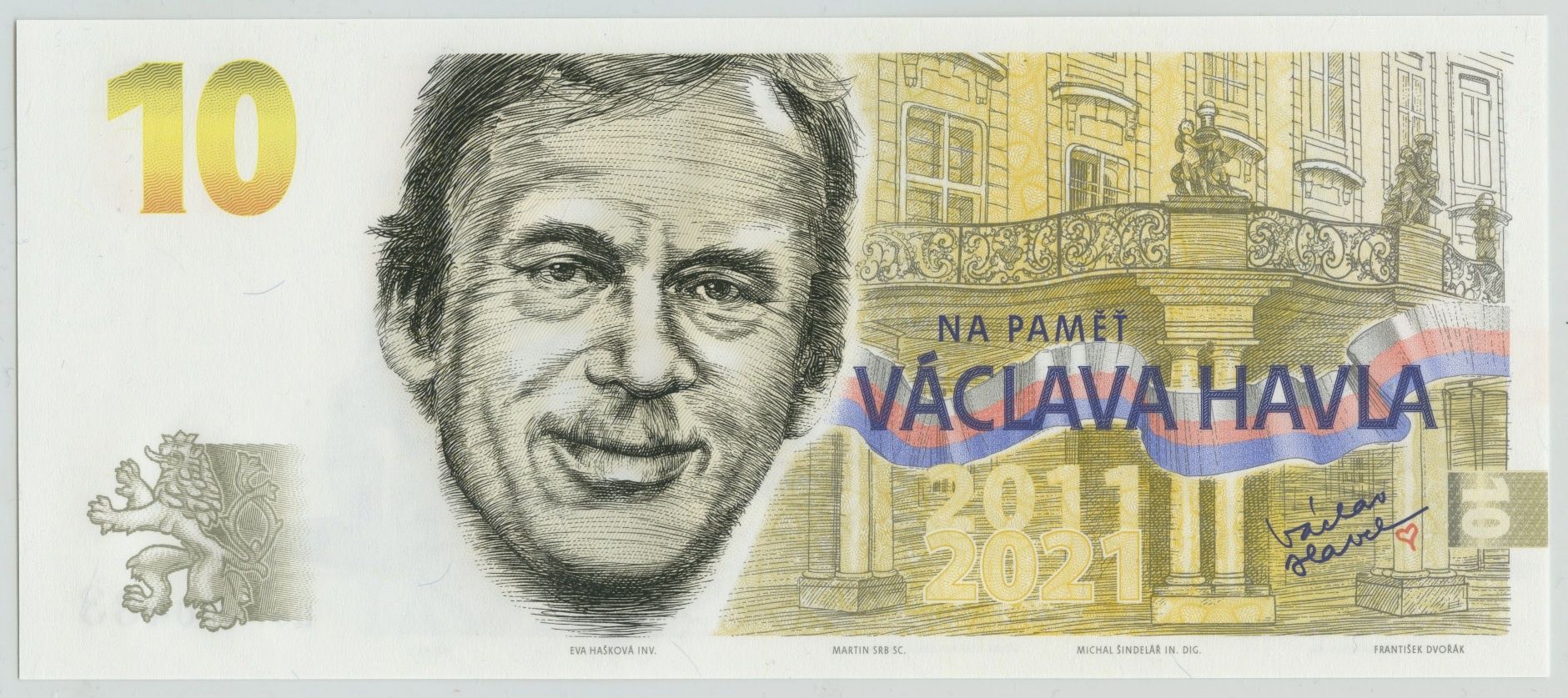 Banknot okolicznościowy stc Vaclav Havel 10