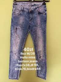 Roz M/38
Hello miss 
fashion jeans
Stan idealny + gratis