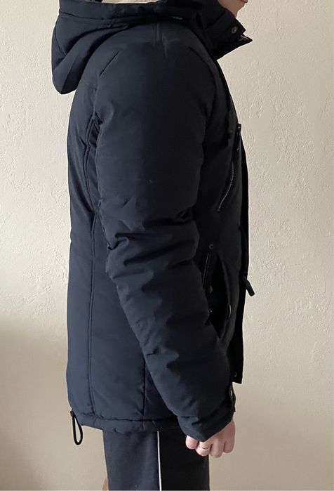 Синя чоловіча зимова куртка