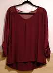 George | Burgund + Siateczka | Elegancka bluzka | Wiskoza | 44/XXL