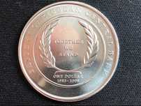 Estados do Caribe Oriental - 1 Dolar - 25º Aniversário Banco Central