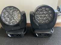 Glowy ruchome 19x15W RGBW, DMX, zoom, efekty