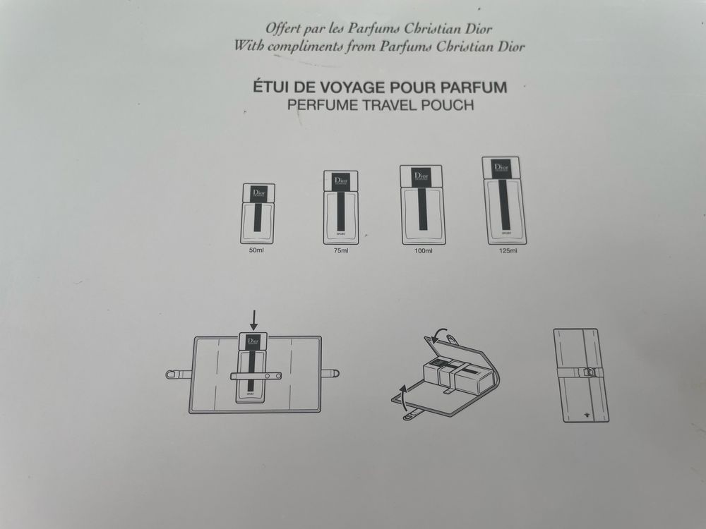 Dior elegancki uniwersalny pokrowiec na perfumy Nieszablonowy prezent
