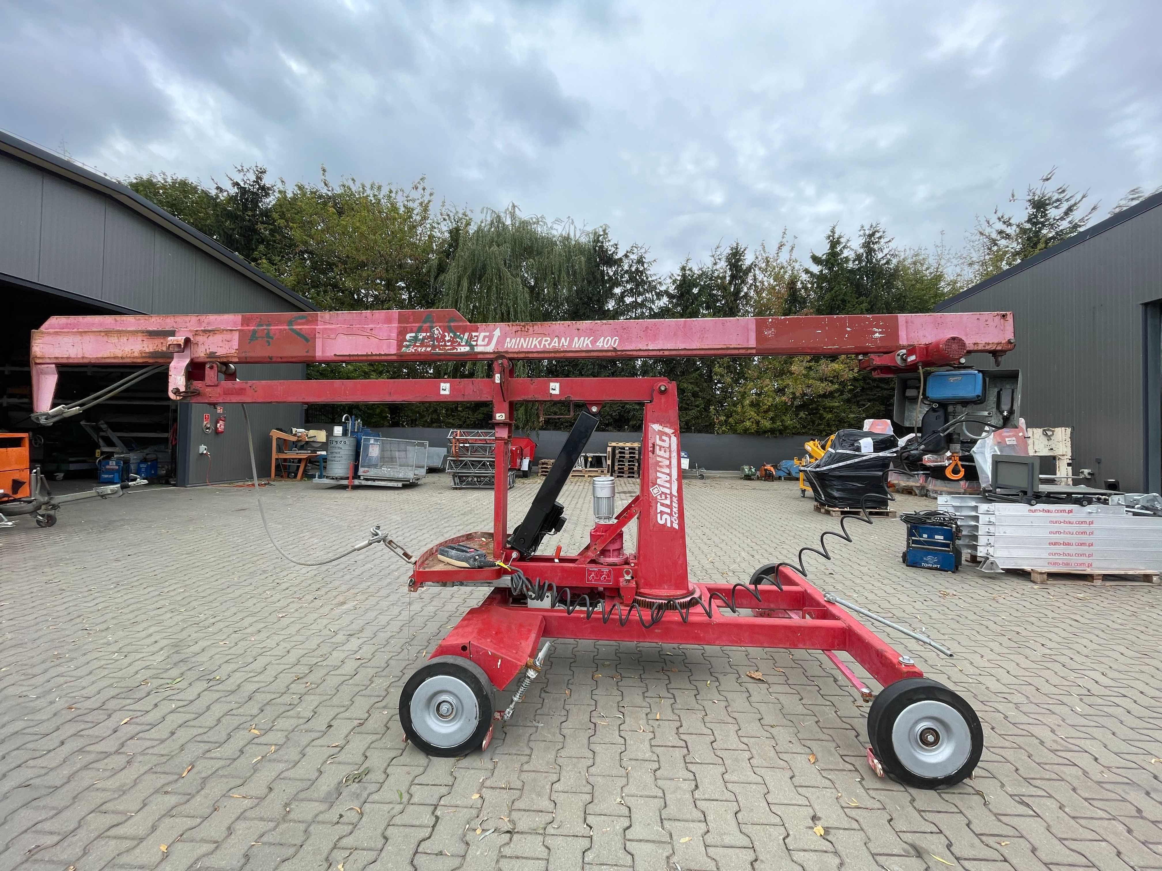 Mini Dźwig Żuraw budowlan Steinweg Bocker MK- 400/5 minikran podnośnik