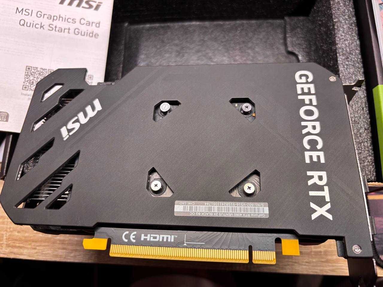 Nvidia GeForce Msi RTX 4060 OC ventus 2x black 8gb gddr6