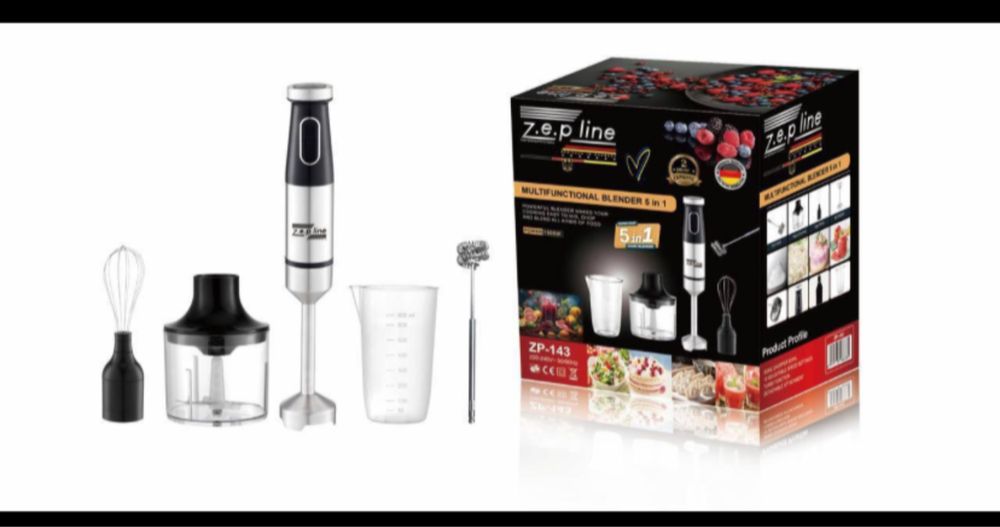 Погружний блендер 5в1 Zepline ZP-143