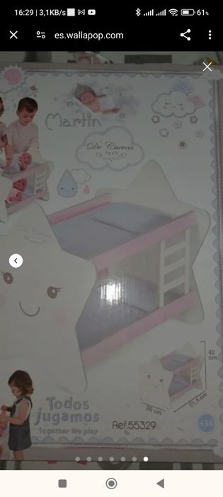 Beliche de  madeira com oferta de alcofa