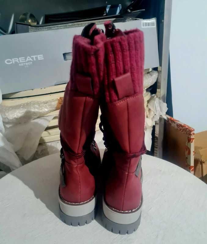 Botas cano burgundy/grená/bordeaux