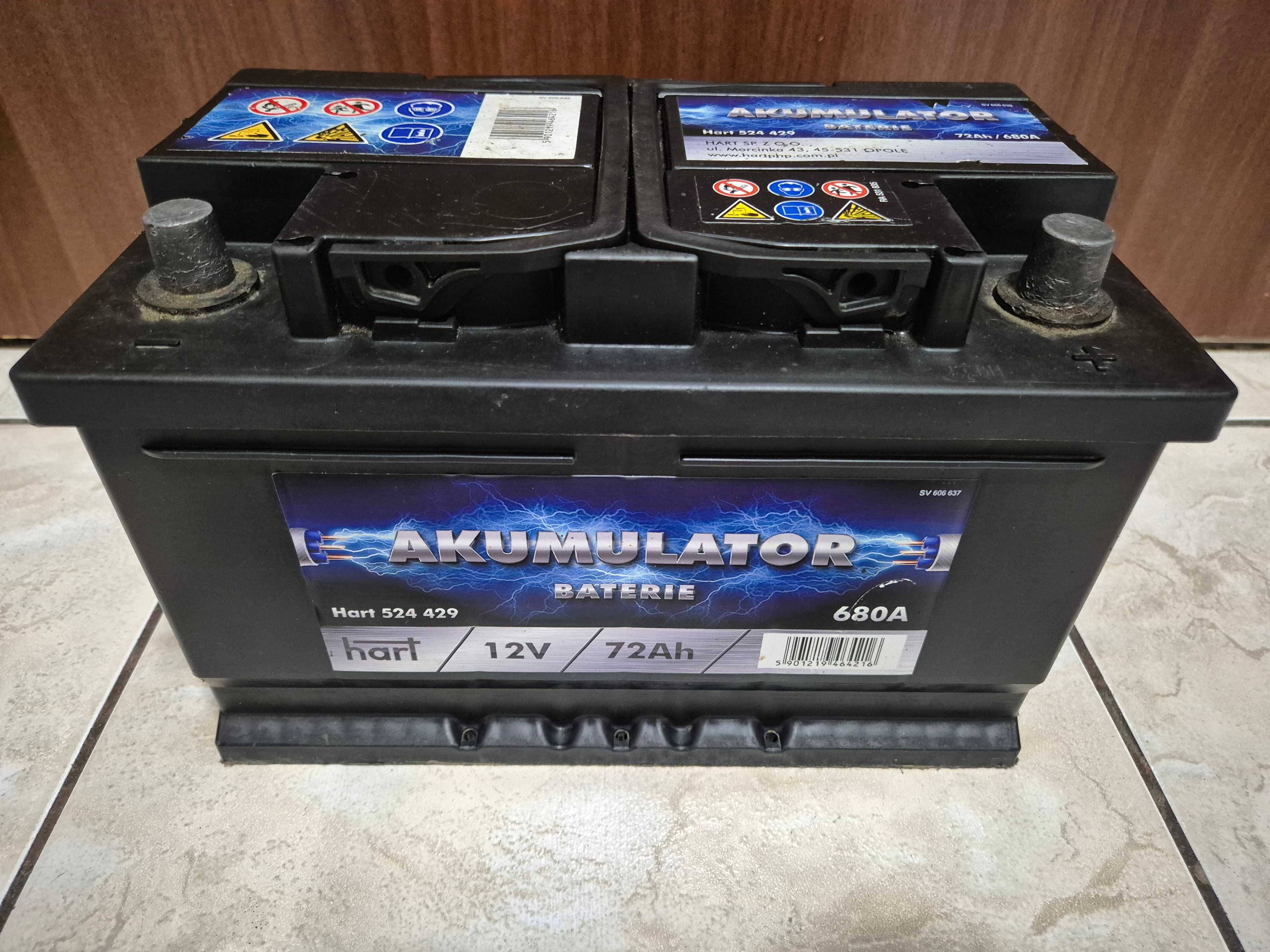 Akumulator Hart 72Ah 680A  100% Sprawny