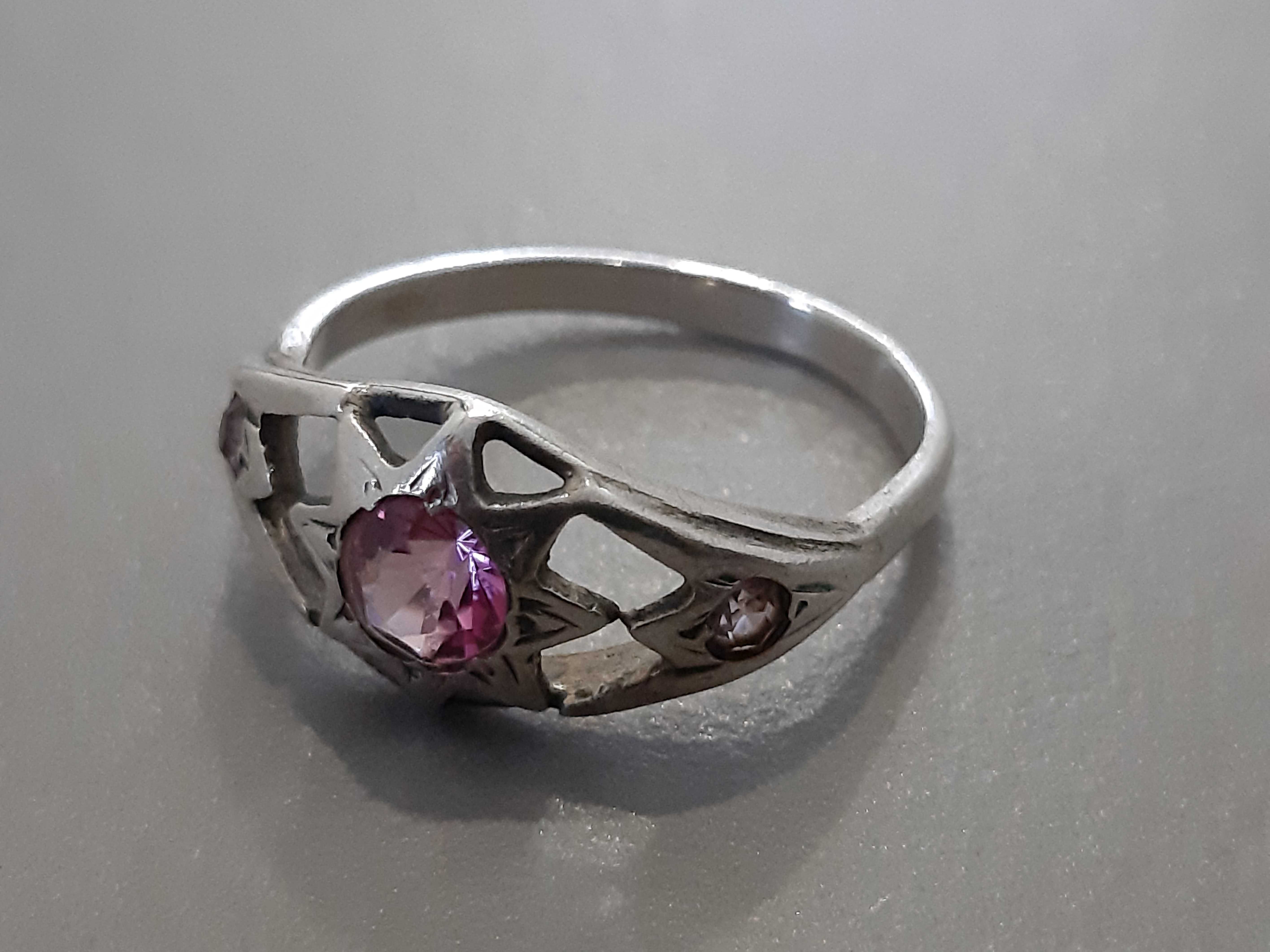 Stary pierścionek srebrny - srebro 875  roz. 15