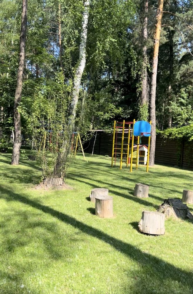 Будинок з басейном, чанами в лісі
