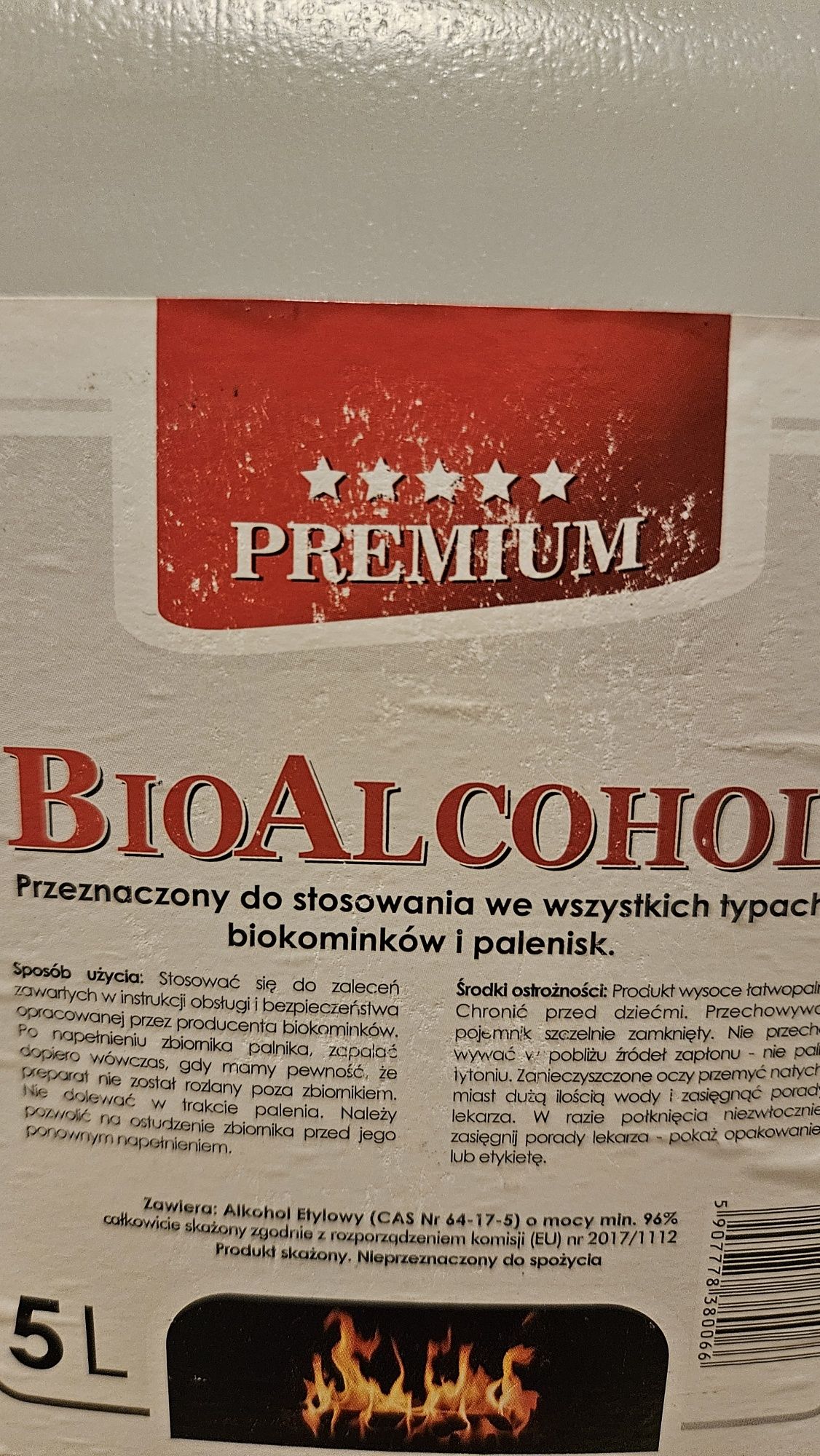 Biopaliwo 5litrów dedykowany do palenisk biokominków ekokominków