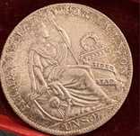 Монета Перу 1 соль 1934 год , серебро