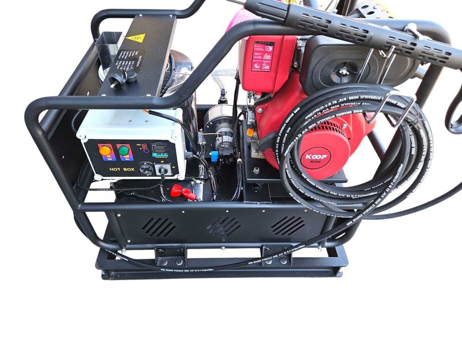 Myjka HDM 250 bar 15 L/Min spalinowa ciepła woda KOOP zbiornik 500l