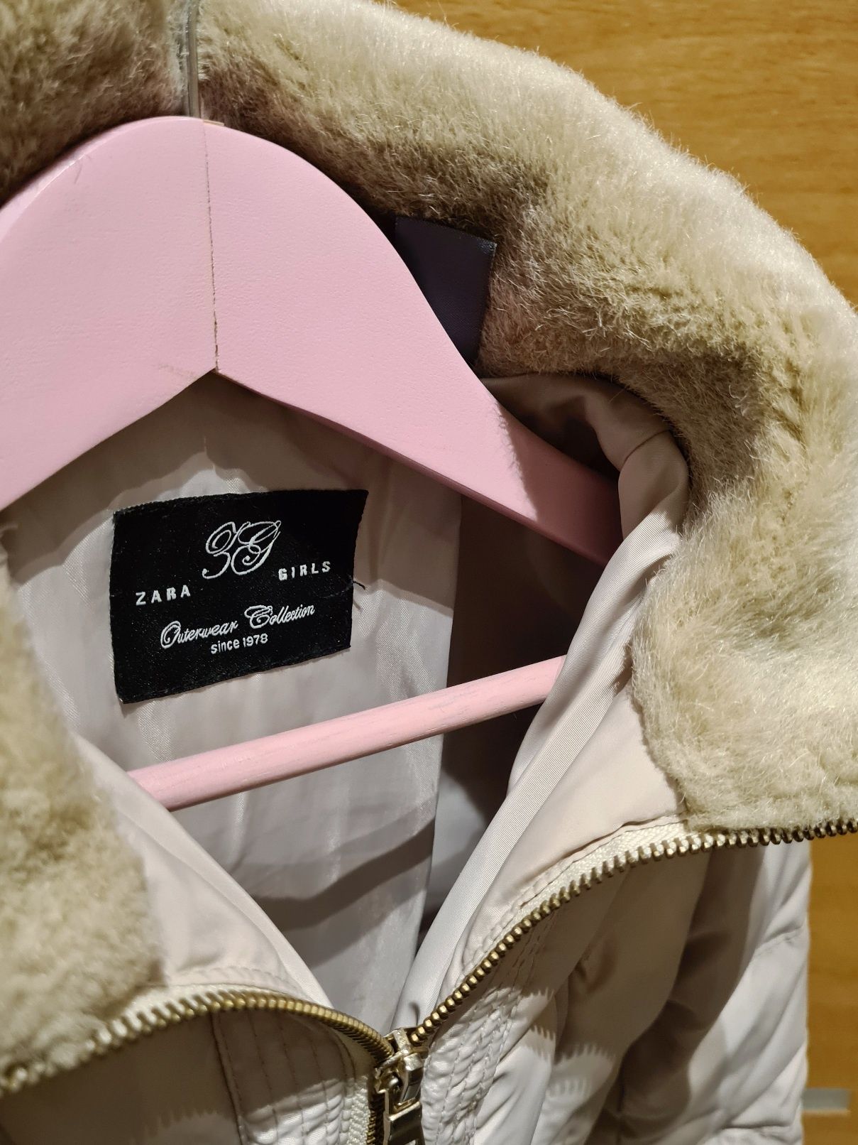 Puchowa jaknowa ciepła Puch kaczy 50% pióra 50% Zara 4-5 lat kurtka