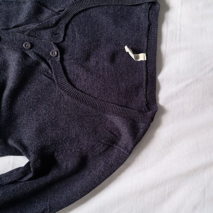 Granatowy kardigan Reserved S vintage zapinany sweter
