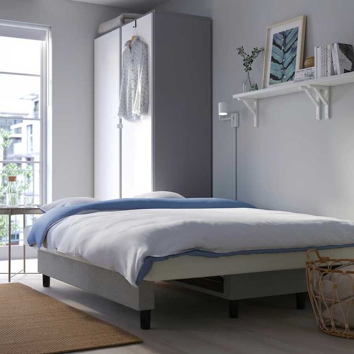 Sofá-cama 3 lugares Ikea ÄLVDALEN, Knisa bege acinzentado