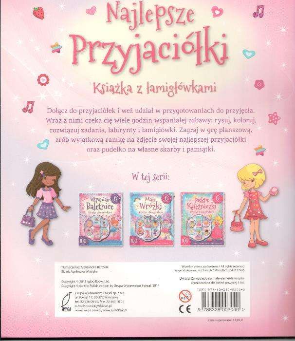 Najlepsze przyjaciółki. Książka z łamigłówkami