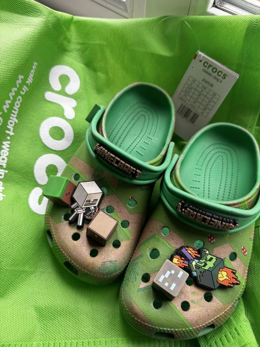 Crocs minecraft,розмір j2,33-34