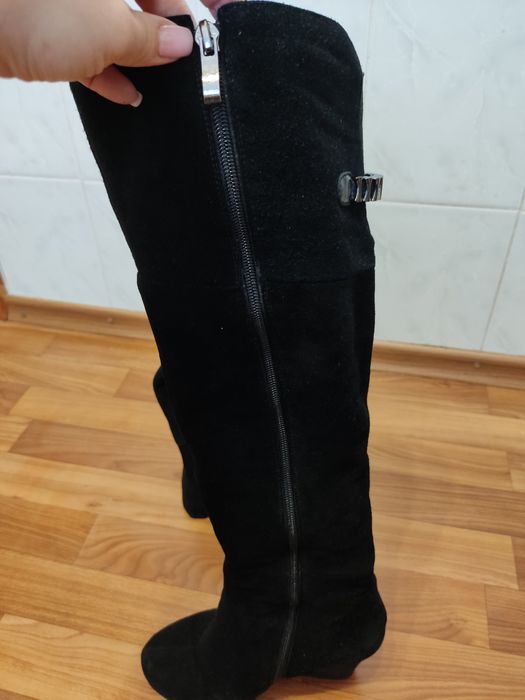 Ботфорты зимние замшевые Lonza