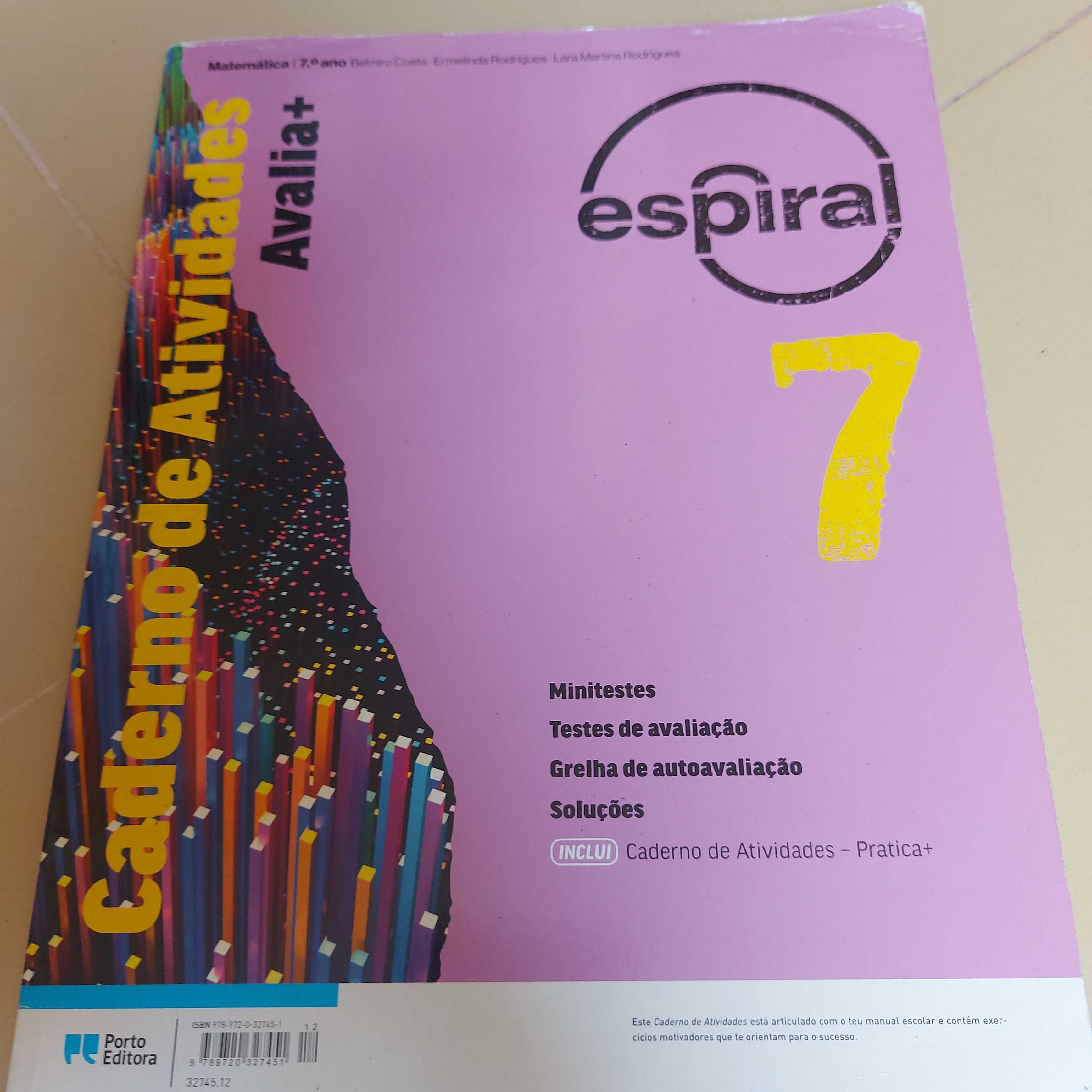 Livro caderno atividades matemática espiral 7