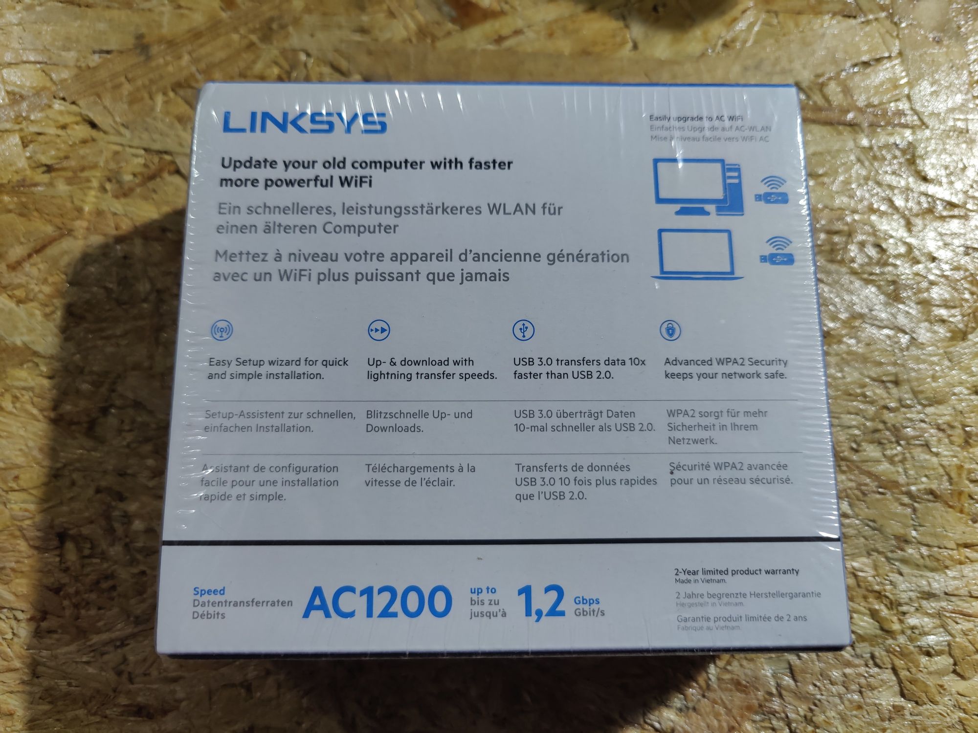 WiF1 5.0 Linksys AC 1200 dual band USB Adapter